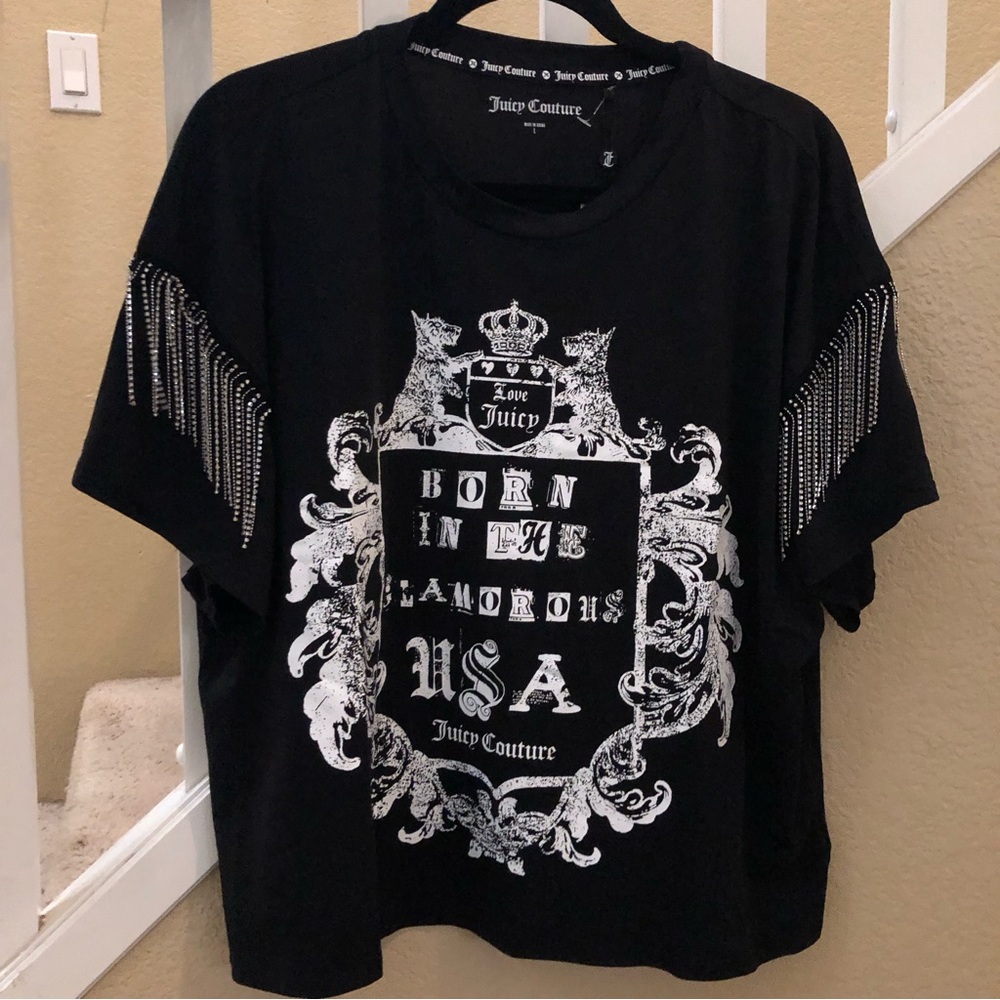 Juicy Couture NWT rhinestone Graphic Tee